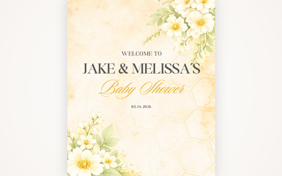Baby Shower Welcome Sign